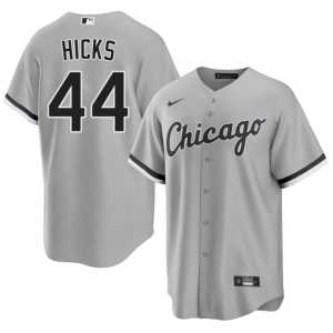 Grey #44 Authentic Mens ChiSox Jordan Hicks Jersey 477923-598 - Image 1