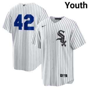 White Limited Jackie Robinson Day White Stockings #42 Youth Jerseys 730130-506 - Image 1